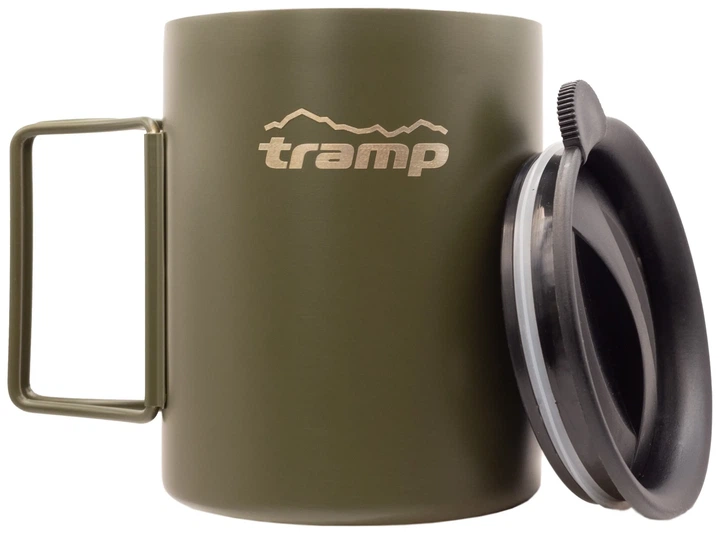 Термокружка TRAMP зі складаними ручками та поїлкою 500мл UTRC-142 olive (UTRC-142-olive) - изображение 3