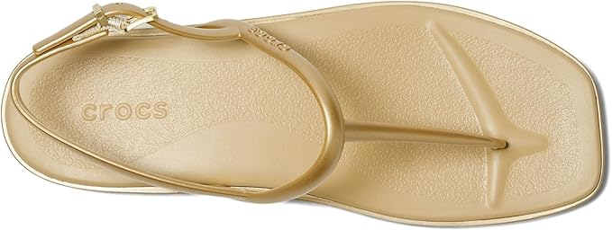 Жіночі сандалі Маямі Crocs Miami Metallic Thong Flip Gold (37-38, золотий) - Фото 2 Жіночі сандалі Маямі Crocs Miami Metallic Thong Flip Gold (37-38, золотий) - изображение 2