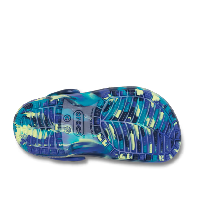 Дитячі крокси Crocs Kids' Classic Marbled Clog Navy/Turbo Teal (36-37, синій) - Фото 5 Дитячі крокси Crocs Kids' Classic Marbled Clog Navy/Turbo Teal (36-37, синій) - изображение 5