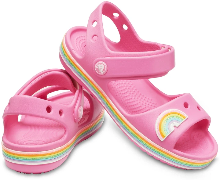 Дитячі крокси сандалії для дівчинки Crocs Crocband Imagination Sandal Pink (22/23, рожевий) - Фото 1 Дитячі крокси сандалії для дівчинки Crocs Crocband Imagination Sandal Pink (22/23, рожевий) - изображение 1