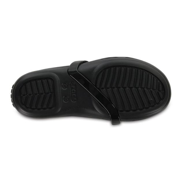 Дитячі крокси балетки для дівчинки Crocs Kids' Lina Charm Flat Black (27/28, чорний) - зображення 4