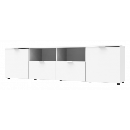 Комод Doros Рон 4 44900221 Білий 2 фасади, 2 шухляди 180х38х50см (1909514099) - Фото 1 Комод Doros Рон 4 44900221 Білий 2 фасади, 2 шухляди 180х38х50см (1909514099) - изображение 1