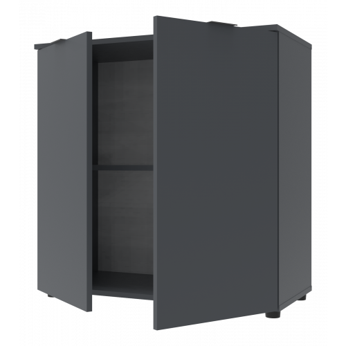 Комод Doros Рон 3 41516002 Графіт 2 фасади 80х38х81см (1971646230) - изображение 3