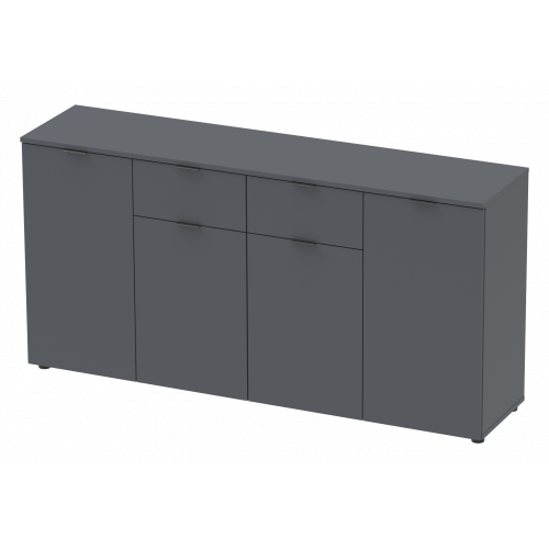 Комод Doros Рон 7 44900236 Графіт 4 фасади, 2 шухляди 160х38х81см (1971530768) - Фото 4 Комод Doros Рон 7 44900236 Графіт 4 фасади, 2 шухляди 160х38х81см (1971530768) - изображение 4