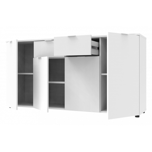 Комод Doros Рон 7 44900222 Білий 4 фасади, 2 шухляди 160х38х81см (1909474775) - зображення 3