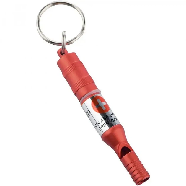 Сувенір Munkees 3385 Брелок-свисток Emergency Whistle red (100047627) - Фото 1 Сувенір Munkees 3385 Брелок-свисток Emergency Whistle red (100047627) - изображение 1