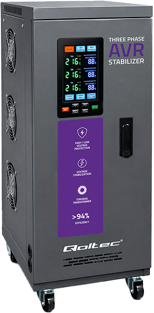 Stabilizator napięcia Qoltec automatyczny AVR 10kVA Expert Line (5901878519067) - Zdjęcie 1 Stabilizator napięcia Qoltec automatyczny AVR 10kVA Expert Line (5901878519067) - obraz 1