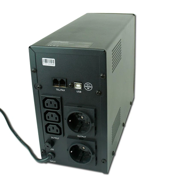 Джерело безперебійного живлення EnerGenie EG-UPS-034, LCD дисплей, USB порт, 1500 VA, чорний колір - Фото 2 Джерело безперебійного живлення EnerGenie EG-UPS-034, LCD дисплей, USB порт, 1500 VA, чорний колір - изображение 2
