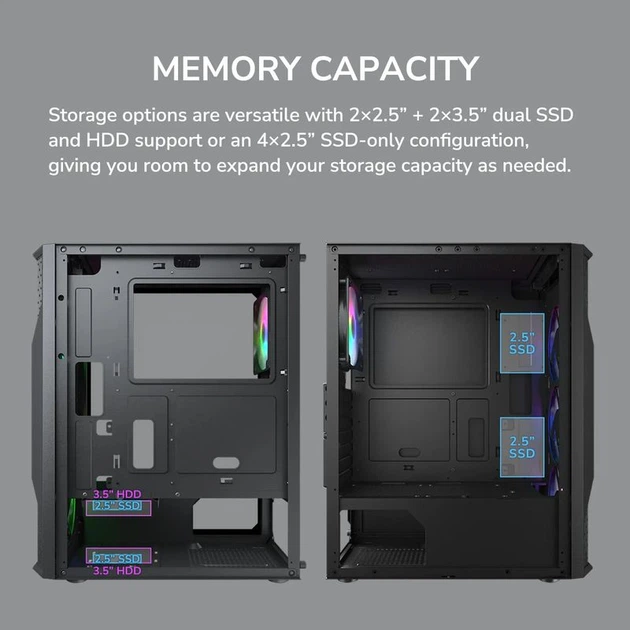 Корпус комп'ютерний Cougar MX110 RGB, чорний - зображення 18