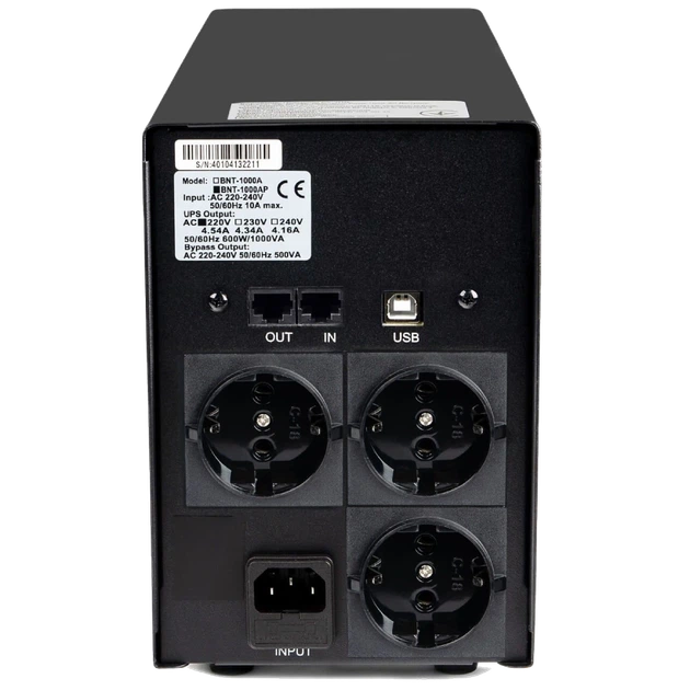 Источник бесперебойного питания Powercom BNT-1000AP Schuko 1000VA/600W - изображение 2