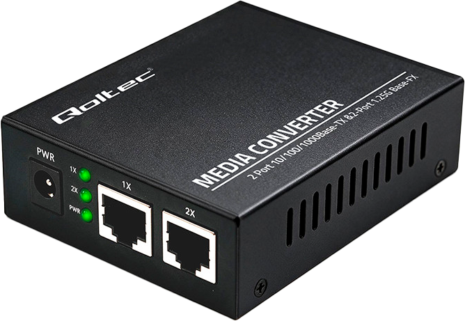 Комутатор Qoltec Media Konwerter switch Ethernet 2x RJ45 2x SFP 1000Mb/s (5901878519463) - Фото 3 Комутатор Qoltec Media Konwerter switch Ethernet 2x RJ45 2x SFP 1000Mb/s (5901878519463) - зображення 3