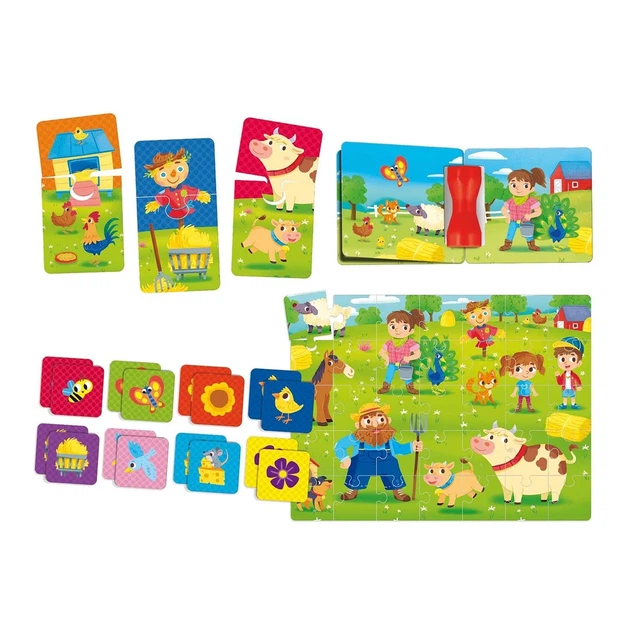 Настольная игра-пазл Lisciani Montessori Educational Games The Farm (укр/англ), EX72736 - изображение 4