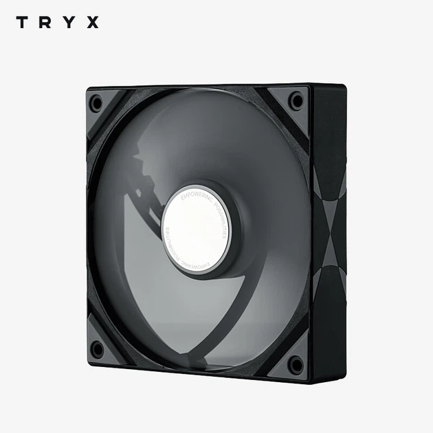 Вентилятор TRYX (Chuangkexingxi) ROTA Dark Star PRO 120 мм, высокопроизводительный, черный (подшипник FDB/лопасти LCP/низкий уровень шума/корпусный вентилятор/компьютерный компонент) - изображение 4
