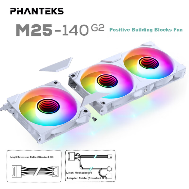 Вентилятор Phanteks M25 Forward 140 мм ARGB White - изображение 4