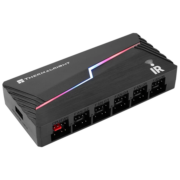 Контролер вентиляторів Thermalright ARGB AND FAN HUB X12 IR Black - зображення 7