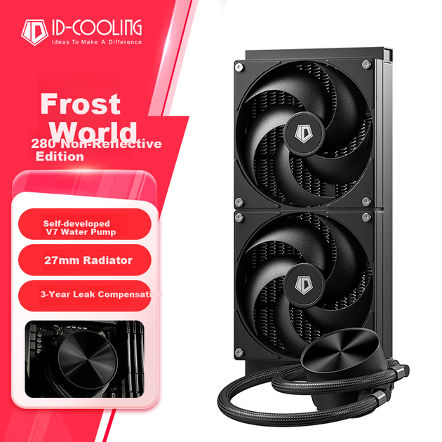Система водяного охолодження ID-COOLING Frostflow 280 Black - зображення 2