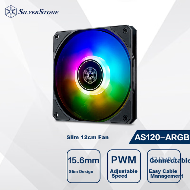Вентилятор Silverstone AS120B-ARGB 120 мм PWM - Фото 5 Вентилятор Silverstone AS120B-ARGB 120 мм PWM - изображение 5