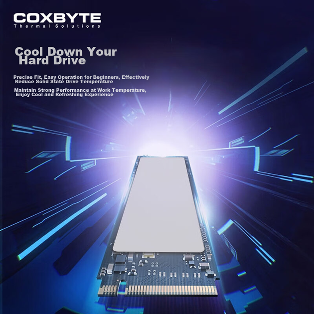 Термопрокладка COXBYTE TS-6 для відеокарти настільного комп'ютера, оперативної пам'яті ноутбука, жорсткого диска M2 SSD, силіконова охолоджувальна прокладка 85*45*0,5 мм - зображення 5