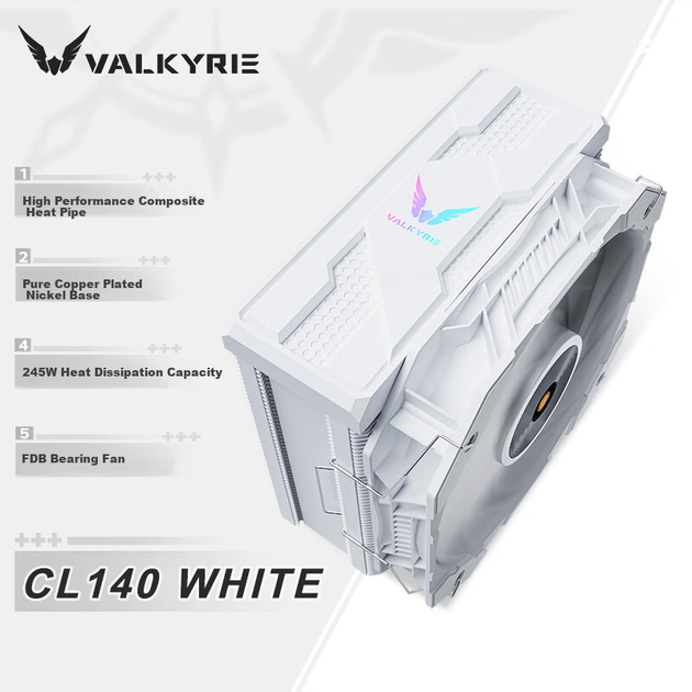 Кулер Valkyrie CL140 White - зображення 5