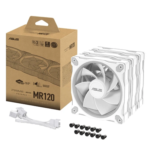 Вентилятор ASUS PRIME MR120 ARGB 120 мм PWM White - Фото 4 Вентилятор ASUS PRIME MR120 ARGB 120 мм PWM White - зображення 4