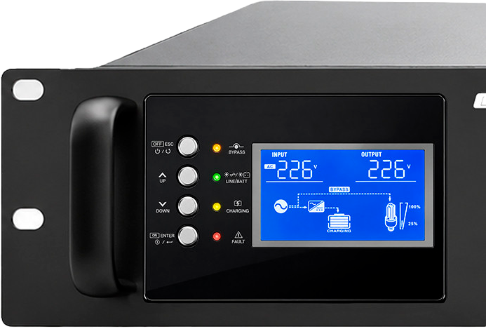 UPS Qoltec RACK 5kVA 5000W LCD (5901878539393) - Zdjęcie 5 UPS Qoltec RACK 5kVA 5000W LCD (5901878539393) - obraz 5