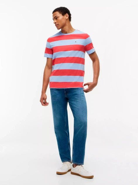 Футболка хлопковая длинная мужская Tommy Hilfiger 772987416 3XL Разноцветная (1161370321) - изображение 3