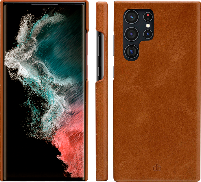 Etui książkowe na smartfon Dbramante1928 Lynge do Samsung Galaxy S22 Ultra Tan (LYSUGT001443) - obraz 2