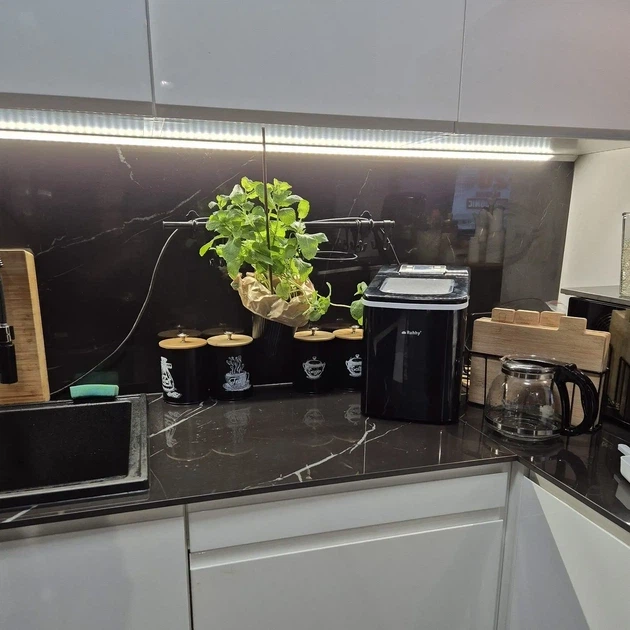 Льдогенератор Ruhhy 25565 2 л черный, до 12 кг льда/24 ч, 120 Вт, LCD-дисплей, таймер, самоочистка, 2 размера льда, корзина для льда + лопатка - изображение 5
