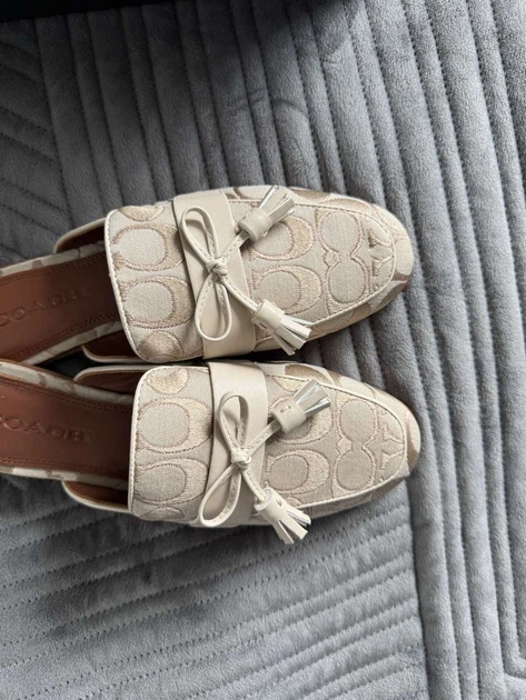 Мюлі Coach розмір 37 бежеві - изображение 2