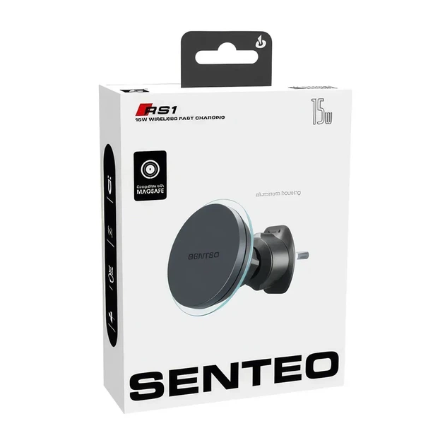 Автотримач (Holder) Wireless Senteo RS1 Magnetic 15W на решітку- сірий - Фото 2 Автотримач (Holder) Wireless Senteo RS1 Magnetic 15W на решітку- сірий - изображение 2