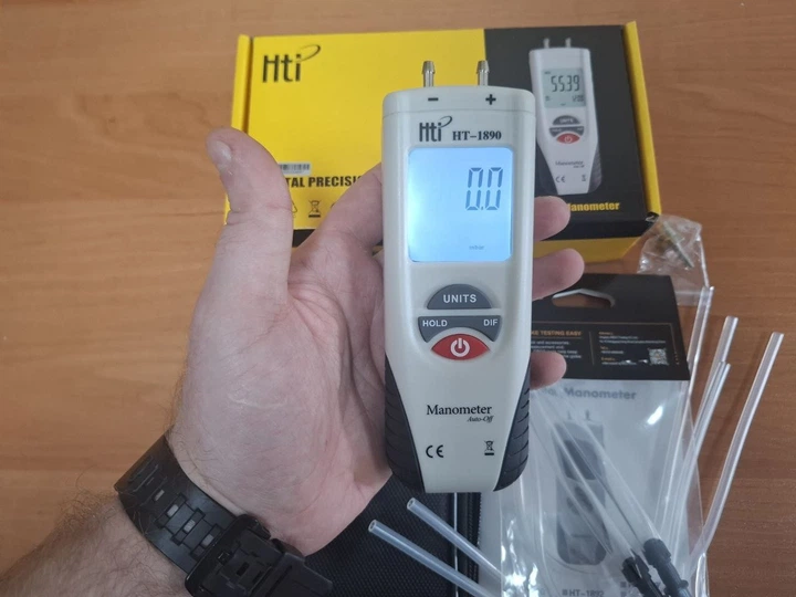 Цифровий диференціальний манометр XINTEST HT-1890 (±13,79/0,01 кПа) - зображення 5