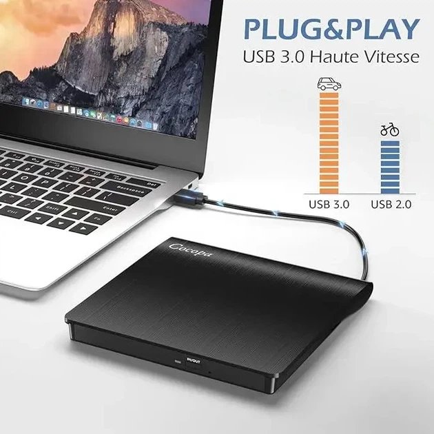 Внешние оптические приводы External DVD/CD Drive BT638 CD-DVD ноутбука Cocopa - изображение 6