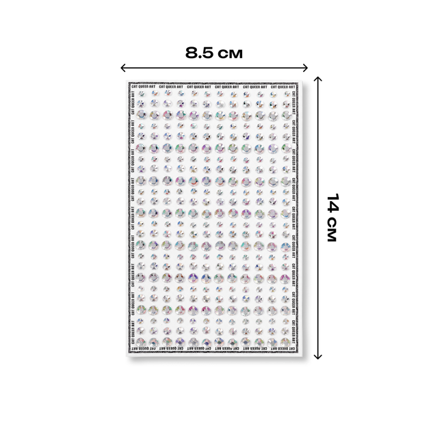 Стразы для лица и макияжа Cat Queen Art, Прозрачные Хамелеон - изображение 7