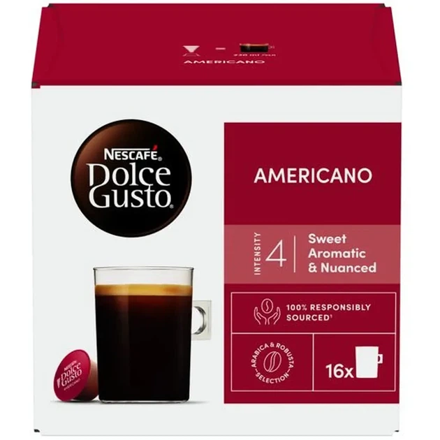 Капсули Nescafe Dolce Gusto Americano нескафе дольче густо американо 16 капсул - Фото 2 Капсули Nescafe Dolce Gusto Americano нескафе дольче густо американо 16 капсул - зображення 2