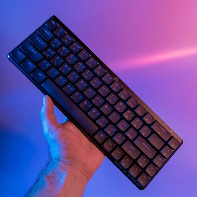 Бездротова механічна ігрова Bluetooth клавіатура Proove Gaming AFK формату 65% 68 клавіш компактна з RGB-підсвічуванням USB 2.4ГГц чорна - Фото 3 Бездротова механічна ігрова Bluetooth клавіатура Proove Gaming AFK формату 65% 68 клавіш компактна з RGB-підсвічуванням USB 2.4ГГц чорна - зображення 3