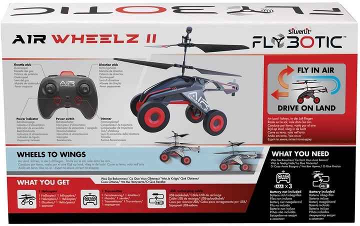 Гелікоптер на радіокеруванні AS Silverlit Flybotic Air Wheelz II (4891813845690) - Фото 7 Гелікоптер на радіокеруванні AS Silverlit Flybotic Air Wheelz II (4891813845690) - зображення 7