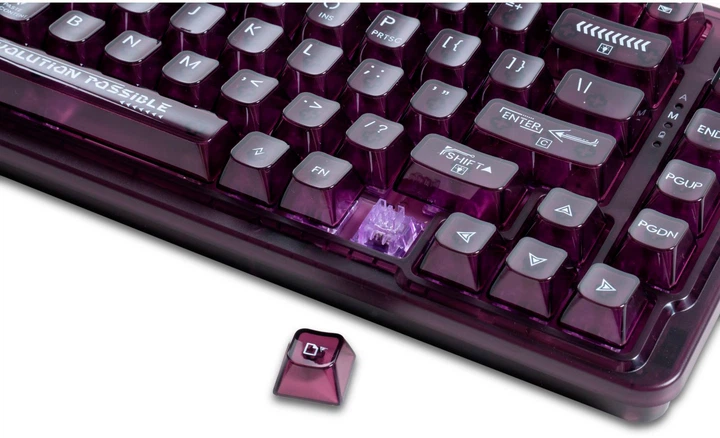 Клавиатура беспроводная Thunderobot K75 TKL RGB Tri-mode Violet Mist Moon Switch Wireless/Bluetooth/USB Purple (6932066305550) - изображение 10