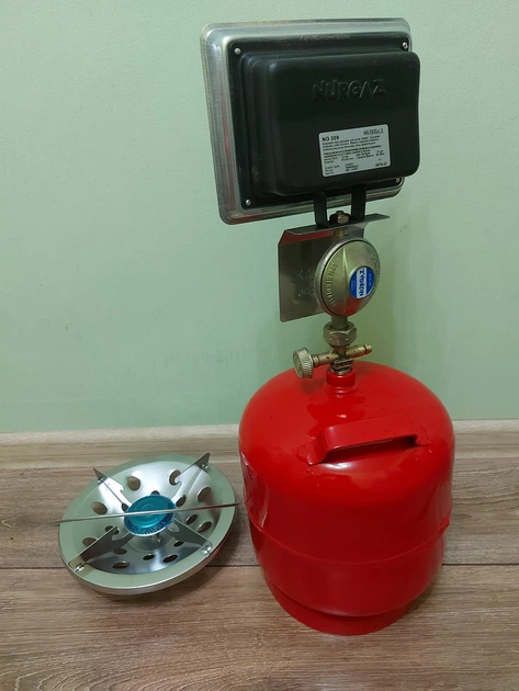 Балон пропановий 8 літрів із газовим пальником 1,5 кВт - Фото 5 Балон пропановий 8 літрів із газовим пальником 1,5 кВт - зображення 5