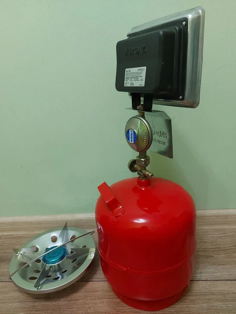 Балон пропановий 8 літрів із газовим пальником 1,5 кВт - Фото 6 Балон пропановий 8 літрів із газовим пальником 1,5 кВт - зображення 6