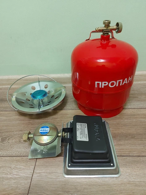 Балон пропановий 8 літрів із газовим пальником 1,5 кВт - Фото 8 Балон пропановий 8 літрів із газовим пальником 1,5 кВт - зображення 8