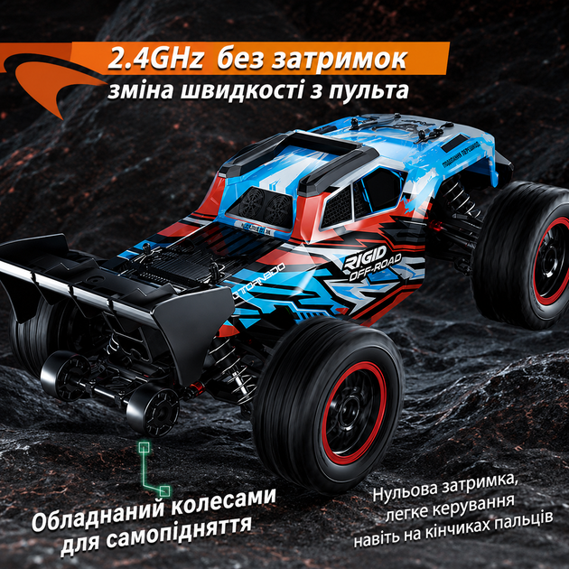 Радиоуправляемая машинка ZLL SG316 MAX 1:16 4WD Brushless на пульте управления до 80 км/ч, RC внедорожник, монстр-трак, бесколлекторная, аккумулятор - изображение 7