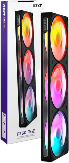 Wentylator NZXT F360 RGB Black (RF-R236U-BF) - Zdjęcie 2 Wentylator NZXT F360 RGB Black (RF-R236U-BF) - obraz 2