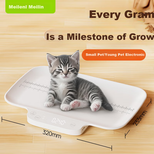 Цифровые весы Meilen для новорожденных щенков, морских свинок, хомяков и мелких животных. Высокоточные весы для домашнего использования. Подарок. - изображение 3