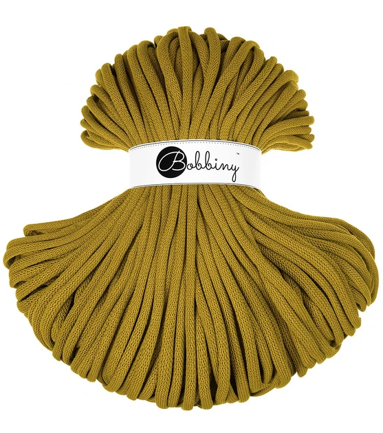 Шнур для вязания Bobbiny Jumbo Spicy Yellow 9 мм 100 м - Фото 1 Шнур для вязания Bobbiny Jumbo Spicy Yellow 9 мм 100 м - изображение 1