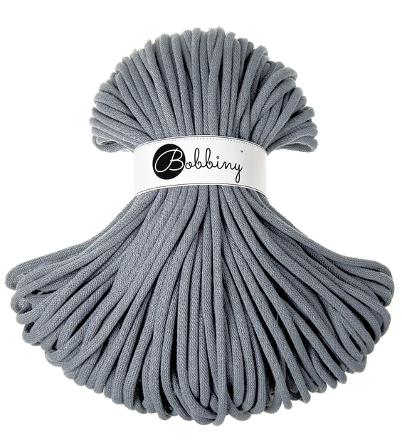 Шнур для в'язання Bobbiny Jumbo Midnight Steel 9 мм 100 м - Фото 1 Шнур для в'язання Bobbiny Jumbo Midnight Steel 9 мм 100 м - зображення 1
