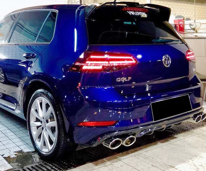 Диффузор заднего бампера DPT V-1 черный глянец для Volkswagen Golf 7/E-Golf 2012-2020 гг - изображение 6