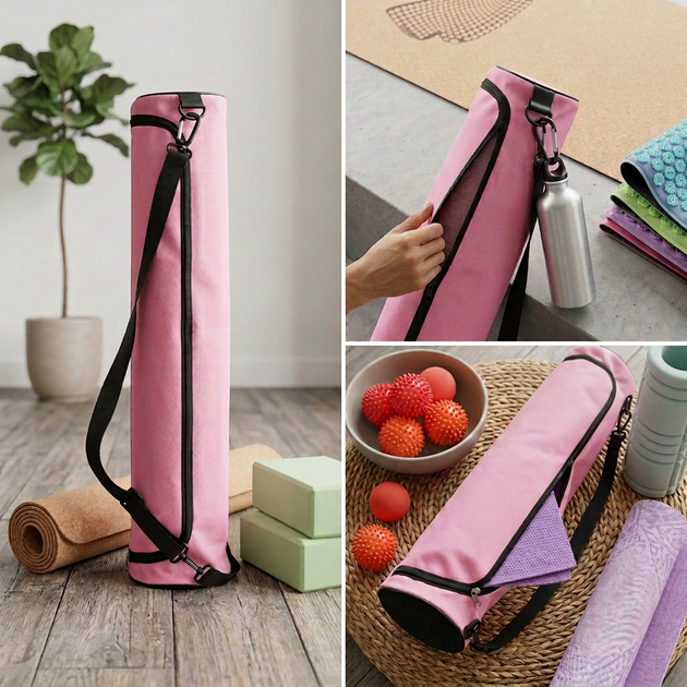 Чохол для килимка сумка для йога килимка SP-Sport Yoga Bag 1188 розмір 70х15 см Pink - зображення 8