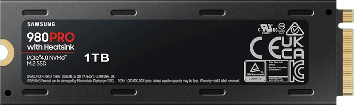 Накопитель SSD Samsung 980 PRO w/ Heatsink 1TB (MZ-V8P1T0CW) - изображение 2