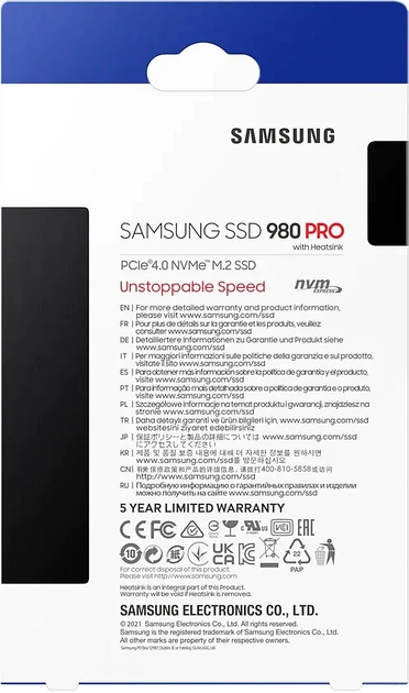 Накопитель SSD Samsung 980 PRO w/ Heatsink 1TB (MZ-V8P1T0CW) - изображение 9