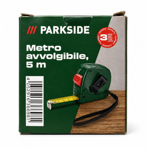 Рулетка измерительная PARKSIDE 5 м, строительная метрическая рулетка, автоматическая смотка - изображение 2